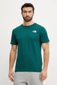 Odzież The North Face t-shirt bawełniany Redbox NF0A87NPA1B1 turkusowy