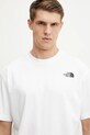The North Face t-shirt bawełniany Nuptse Oversized biały NF0A8C3TFN41