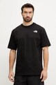 Îmbrăcăminte The North Face tricou din bumbac Nuptse Oversized NF0A8C3TJK31 negru
