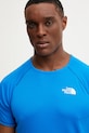 The North Face t-shirt sportowy Sunriser niebieski NF0A8BBPT4S1