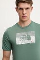 The North Face t-shirt sportowy Foundation Abstract zielony NF0A8BQVHCH1