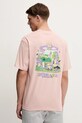 Bavlnené tričko The North Face Mountain Cleanup nášivka ružová NF0A8C4DLK61