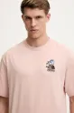 The North Face t-shirt bawełniany Mountain Cleanup różowy NF0A8C4DLK61