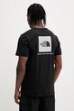 Памучна тениска The North Face Reflective Box стандартна черен NF0A8C4VU1H1