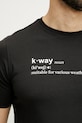 Pamučna majica K-Way crna K3136DW