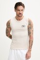 Hugo Blue tricou din bumbac 50534750 bej SS25