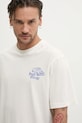 Hugo Blue t-shirt bawełniany beżowy 50536104