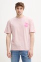 Îmbrăcăminte Hugo Blue tricou din bumbac 50536126 roz