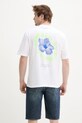 Hugo Blue t-shirt bawełniany nadruk biały 50536127
