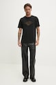 Bavlněné tričko HUGO 50534934 černá SS25