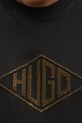 Хлопковая футболка HUGO 50534934 чёрный