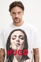 Bavlněné tričko HUGO Duwedie bílá 50535314