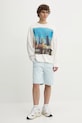 HUGO longsleeve din bumbac 50539003 alb SS25