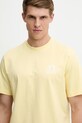 adidas Originals tricou din bumbac Graphic Tee galben KC4958