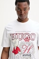 Βαμβακερό μπλουζάκι HUGO λευκό 50538254