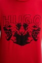 Памучна тениска HUGO 50538257 червен