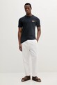 Lindbergh tricou din bumbac 30.400235.NAVY.BLUE bleumarin SS25