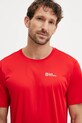 Športové tričko Jack Wolfskin Tech červená A63293