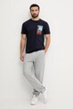 Napapijri t-shirt bawełniany S-Valdor NP0A4IE61761 granatowy SS25