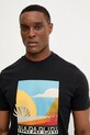 Napapijri tricou din bumbac S-Arbia negru NP0A4IE39411