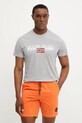 Napapijri tricou din bumbac S-Aylmer imprimeu gri NP0A4HTOH621