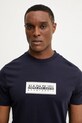 Îmbrăcăminte Napapijri tricou din bumbac S-Box NP0A4I3L1761 bleumarin
