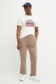 Napapijri t-shirt bawełniany S-Lari NP0A4IE52061 biały SS25