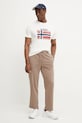 Napapijri t-shirt bawełniany S-Lari NP0A4IE52061 biały SS25