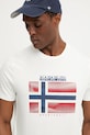 Napapijri t-shirt bawełniany S-Lari biały NP0A4IE52061