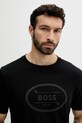Oblečenie Bavlnené tričko BOSS Green 50537825 čierna