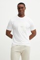 BOSS Green t-shirt bawełniany nadruk biały 50538096
