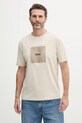 Бавовняна футболка BOSS Green бавовна бежевий 50538096