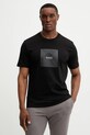 BOSS Green tricou din bumbac imprimeu negru 50538096