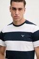 Barbour t-shirt bawełniany Whalton Stripe T-Shirt granatowy MTS1255