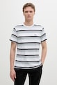 Barbour t-shirt bawełniany Houstead Stripe Tailored Fit T-Shirt wzorzyste biały MTS1392