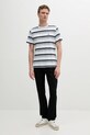 Pamučna majica Barbour Houstead Stripe Tailored Fit T-Shirt MTS1392 bijela SS25