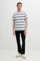 Barbour t-shirt bawełniany Houstead Stripe Tailored Fit T-Shirt MTS1392 biały SS25
