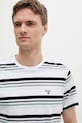 Barbour t-shirt bawełniany Houstead Stripe Tailored Fit T-Shirt biały MTS1392