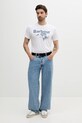 Barbour tricou din bumbac Lydd Graphic T-Shirt MTS1396 alb SS25