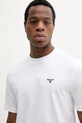 Bavlněné tričko Barbour Sports Relaxed Fit T-Shirt bílá MTS1412
