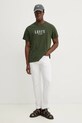 Памучна тениска Levi's SS RELAXED FIT TEE 16143.1676 зелен SS25