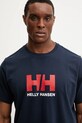 Helly Hansen pamut póló HH LOGO sötétkék 54596