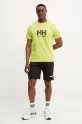 Helly Hansen t-shirt bawełniany HH LOGO 54596 zielony SS25