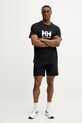 Helly Hansen tricou din bumbac HH LOGO 54596 negru SS25