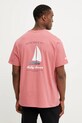 Helly Hansen tricou din bumbac SHORELINE 54601 roz SS25