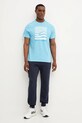Pamučna majica Helly Hansen SHORELINE 54601 plava SS25