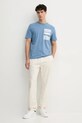 BOSS Orange t-shirt bawełniany 50539194 niebieski SS25