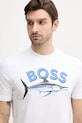 BOSS Orange tricou din bumbac alb 50539196