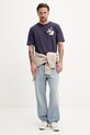 Bavlněné tričko Desigual WYOMIN 25SMTK06 fialová SS25