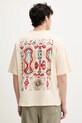 Ruházat Desigual pamut póló WISCONSIN 25SMTK10 bézs